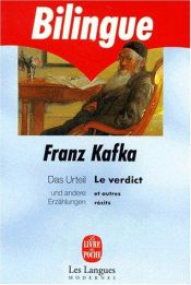 book cover of Le Verdict et autres récits, édition bilingue (allemand by Franz Kafka