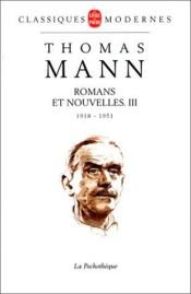 book cover of Romans et nouvelles, tome 3 : 1918-1951 by Tomass Manns