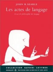 book cover of Les actes de langage by John Searle