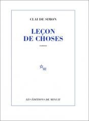 book cover of Leçon de choses by Claude Simon