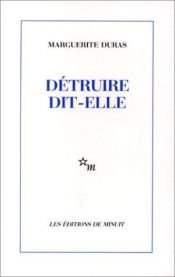 book cover of Détruire dit-elle by Marguerite Duras