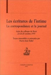 book cover of Les écritures de l'intime by Collectif