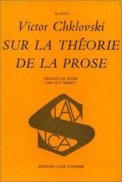 book cover of Sur la théorie de la prose by Victor Chklovski