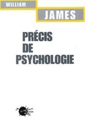 book cover of Précis de psychologie by William James