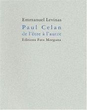 book cover of Paul Celan, de l'être à l'autre by إيمانويل ليفيناس