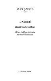 book cover of L'amitié by Max Jacob