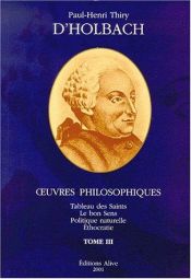 book cover of D'holbach - oeuvres philosophiques completes t3 by Vercruysse Jerome