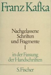 book cover of Nachgelassene Schriften und Fragmente by 弗兰兹·卡夫卡