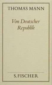 book cover of Da república alemã (Von deutscher Republik) by Paul Thomas Mann