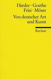 book cover of Von deutscher Art und Kunst : einige fliegende Blätter by JG Herder