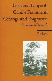 book cover of Gesänge und Fragmente by Giacomo Leopardi