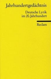 book cover of Jahrhundertgedächtnis: Deutsche Lyrik im 20. Jahrhund by Harald Hartung