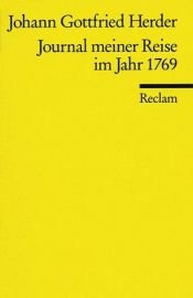 book cover of Journal meiner Reise im Jahre 1769 (Blackwell's German Texts) by JG Herder