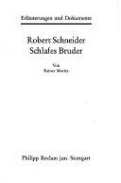book cover of Schlafes Bruder. Erläuterungen und Dokumente by Robert Schneider