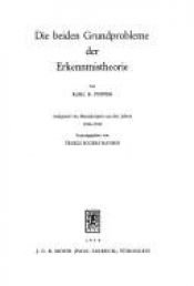 book cover of Die beiden Grundprobleme der Erkenntnistheorie by Karl Popper