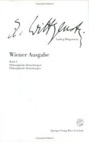 book cover of Wiener Ausgabe, Vol. 2 by 路德維希·維特根斯坦