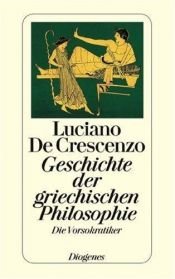 book cover of Storia della filosofia Greca : da Socrate in poi by Luciano De Crescenzo