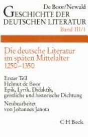 book cover of Geschichte der deutschen Literatur von de Angangen bis zur Gegenwart: Zweiter Band, 1170-1250 by Helmut de Boor