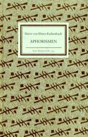 book cover of Aphorismen by Marie von Ebner-Eschenbach