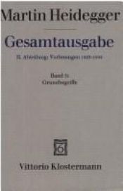 book cover of Gesamtausgabe Abt. 2 Vorlesungen Bd. 51. Grundbegriffe. by Martin Heidegger