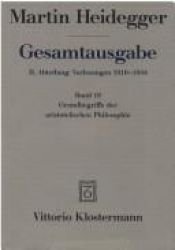 book cover of Basic concepts of Aristotelian philosophy by Мартин Хайдеггер