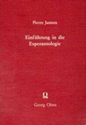 book cover of Einführung in die Esperantologie by Pierre Janton