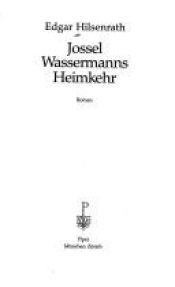 book cover of De thuiskomst van Jossel Wasserman by Edgar Hilsenrath
