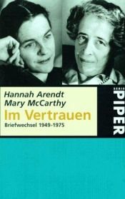 book cover of Im Vertrauen by Hannah Arendt