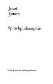 book cover of Sprachphilosophie (Handbuch Philosophie) by Josef Simon