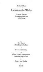 book cover of Gesammelte Werke 7 : Kleine Prosa, Aphorismen, Autobiographisches by Роберт Музіль