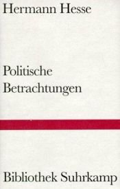 book cover of Politische Betrachtungen by ஹேர்மன் ஹெசே