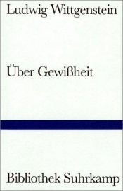 book cover of Über Gewißheit by Ludwig Wittgenstein