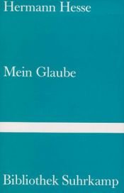 book cover of Mein Glaube by هرمان هسه