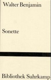 book cover of Sonette (Bd. 876 der Bibliothek Suhrkamp) by Валтер Бенјамин