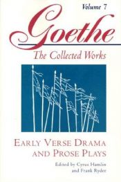 book cover of Early verse drama and prose plays by Johann Wolfgang von Goethe