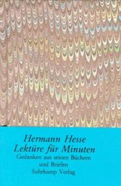 book cover of Lektüre für Minuten: Gedanken aus seinen Büchern und Briefen by Hermann Hesse