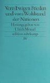 book cover of Vom Ewigen Frieden und vom Wohlstand der Nationen by Ulrich Menzel