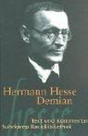 book cover of Suhrkamp BasisBibliothek (SBB), Nr.16, Demian: Text und Kommentar. Die Geschichte von Emil Sinclairs Jugend by Hermanis Hese