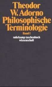 book cover of Terminologia filosofica 1 by تئودور آدورنو