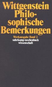 book cover of Philosophische Bemerkungen. Werkausgabe Band 2. by Ludwig Wittgenstein