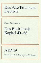 book cover of Das Buch Jesaja : Kap. 40-66 by Claus Westermann