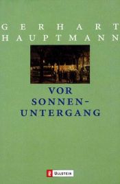 book cover of Vor Sonnenuntergang by Герхарт Хауптман