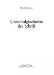 book cover of Historia universal de la escritura by Harald Haarmann