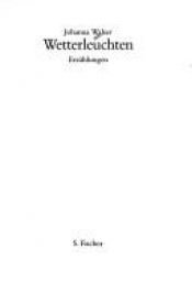 book cover of Wetterleuchten. Erzählungen by Johanna Walser