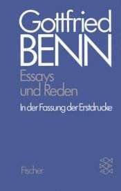 book cover of Essays und Reden in der Fassung der Erstdrucke by ゴットフリート・ベン