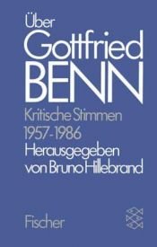 book cover of Über Gottfried Benn. Kritische Stimmen 1957-1986. by Bruno Hillebrand