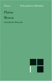 book cover of Menon by Platon