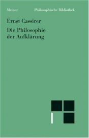 book cover of Die Philosophie der Aufklärung by Ernst Cassirer