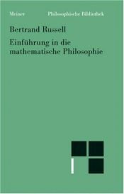 book cover of Einführung in die mathematische Philosophie by Bertrand Russell