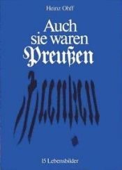 book cover of Auch sie waren Preußen by Heinz Ohff